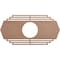 Ekena Millwork Chrysler Wood Fretwork Pierced Ceiling Medallion, Wood (Paint Grade), 16"W x 8"H x 4 1/4"ID x 3/8"T CMWP16X08X0375CSMF - alternate 1